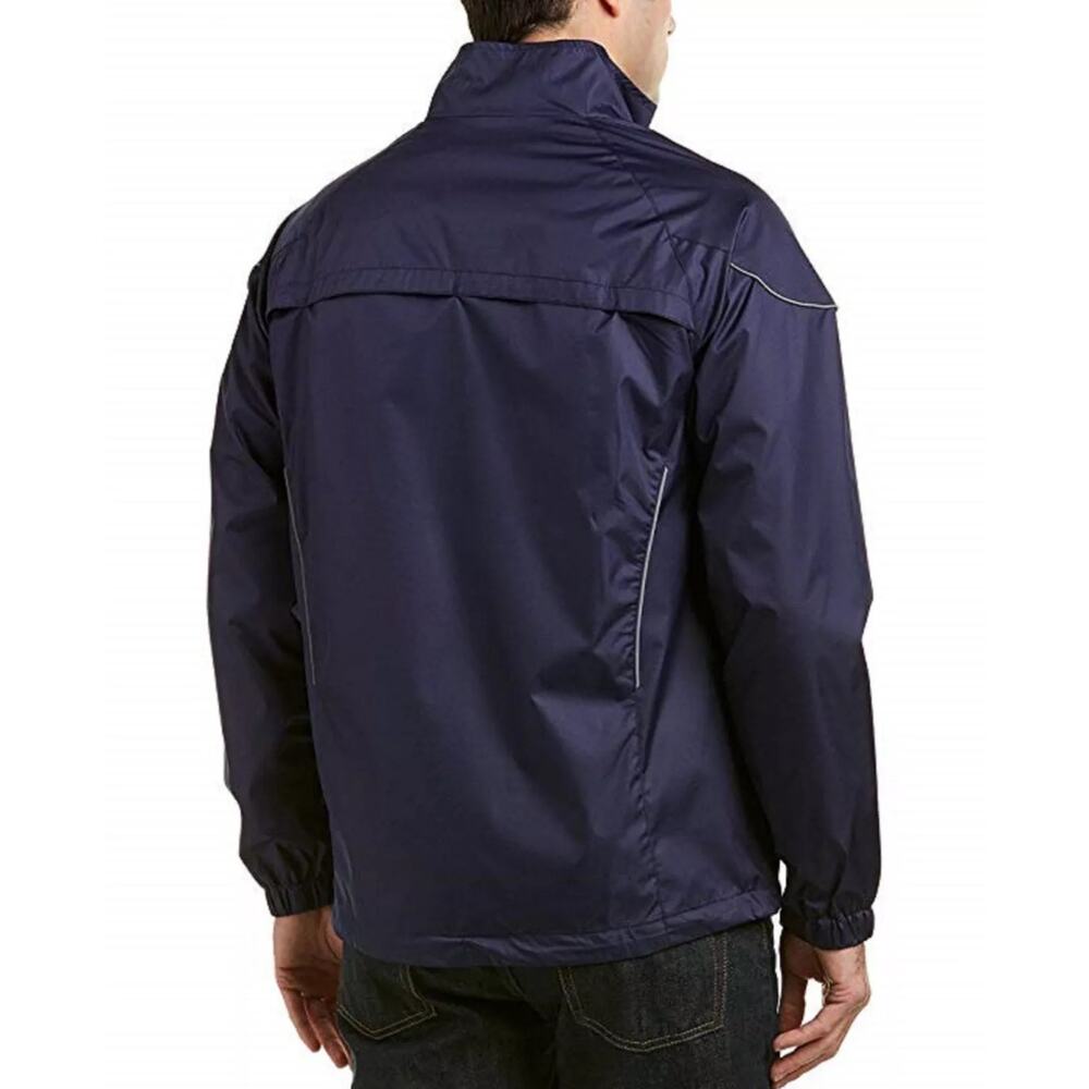 Robert Graham Men's Classic Fit Derek Windbreaker Jacket Navy XL - Picture 4 of 10